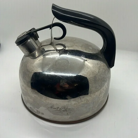 Vintage 1801 Revere ware whistle tea kettle - Picture 3 of 6